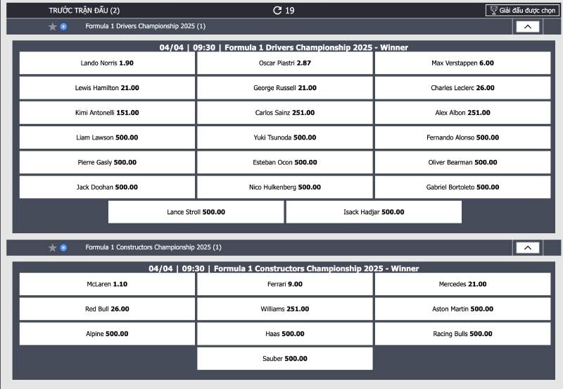 Cá Cược Đua Xe Motogp 12bet – Cuộc Chơi Tốc Độ Cho Dân Cá Cược 2 Các hình thức cá cược MotoGP phổ biến tại 12Bet